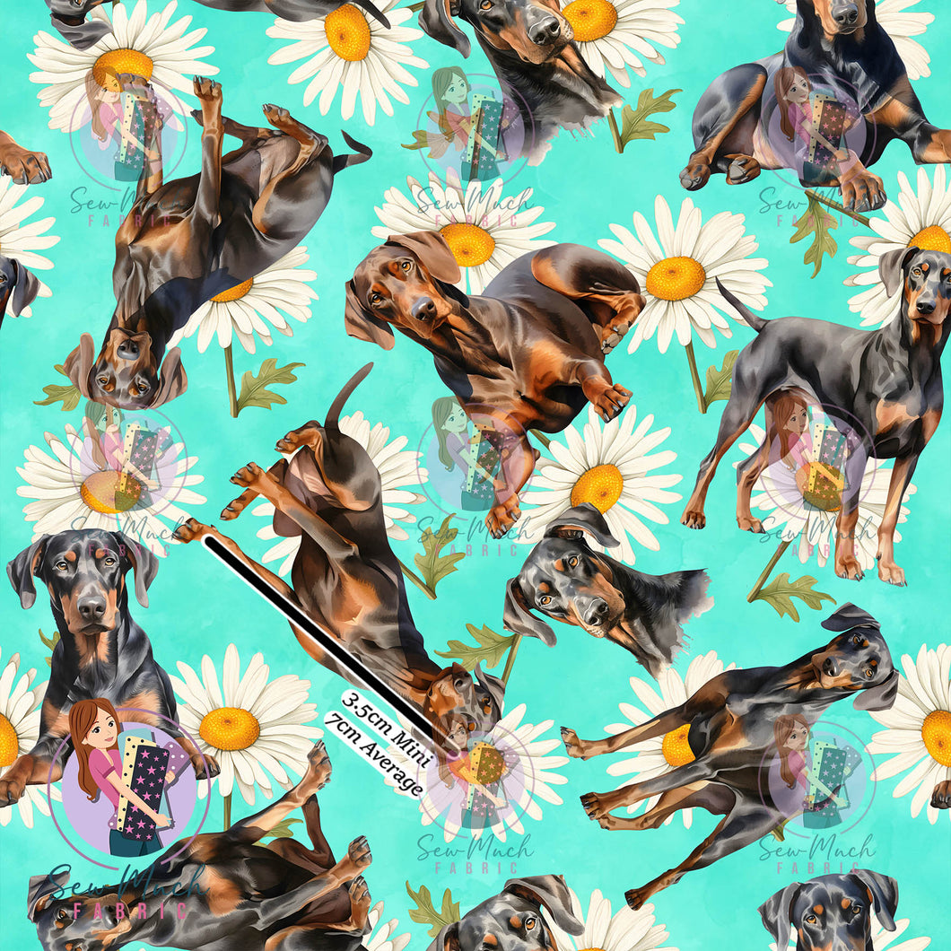 Doberman Floral | Woven | Retail | Average Scale