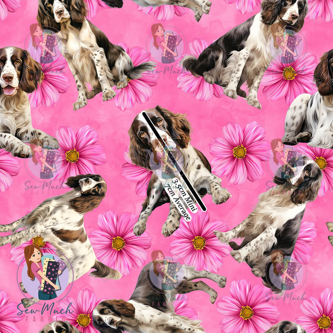 English Springer Spaniel Floral | Woven | Retail | Average Scale
