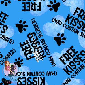 Free Kisses BLUE | Woven | Retail | Average Scale
