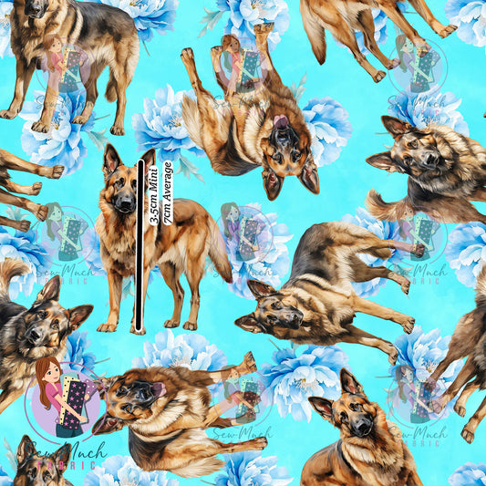 German Shepherd Floral | Woven | Retail | MINI Scale