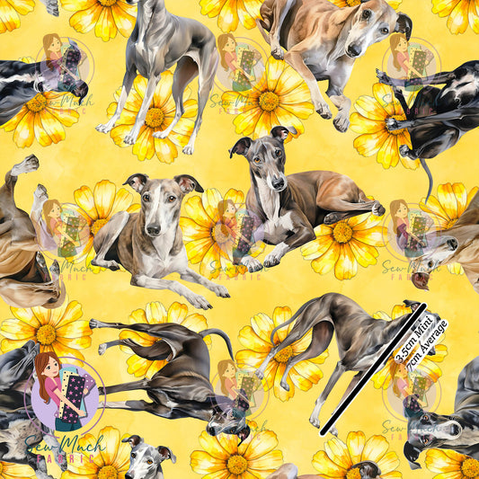 Greyhound Floral | Woven | Retail | MINI Scale