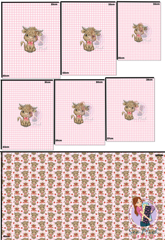 Unlimited Pre-Order: Highland Cow 49 'PANEL FOR ROMPERS'