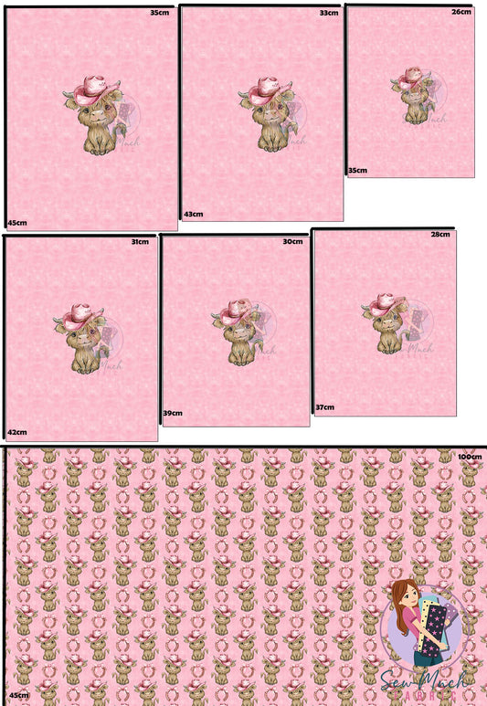 Unlimited Pre-Order: Highland Cow 51 'PANEL FOR ROMPERS'