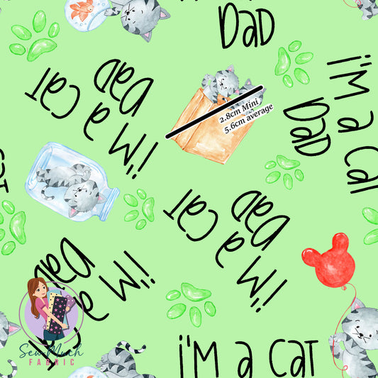 I'm a cat dad | Woven | Retail | MINI Scale