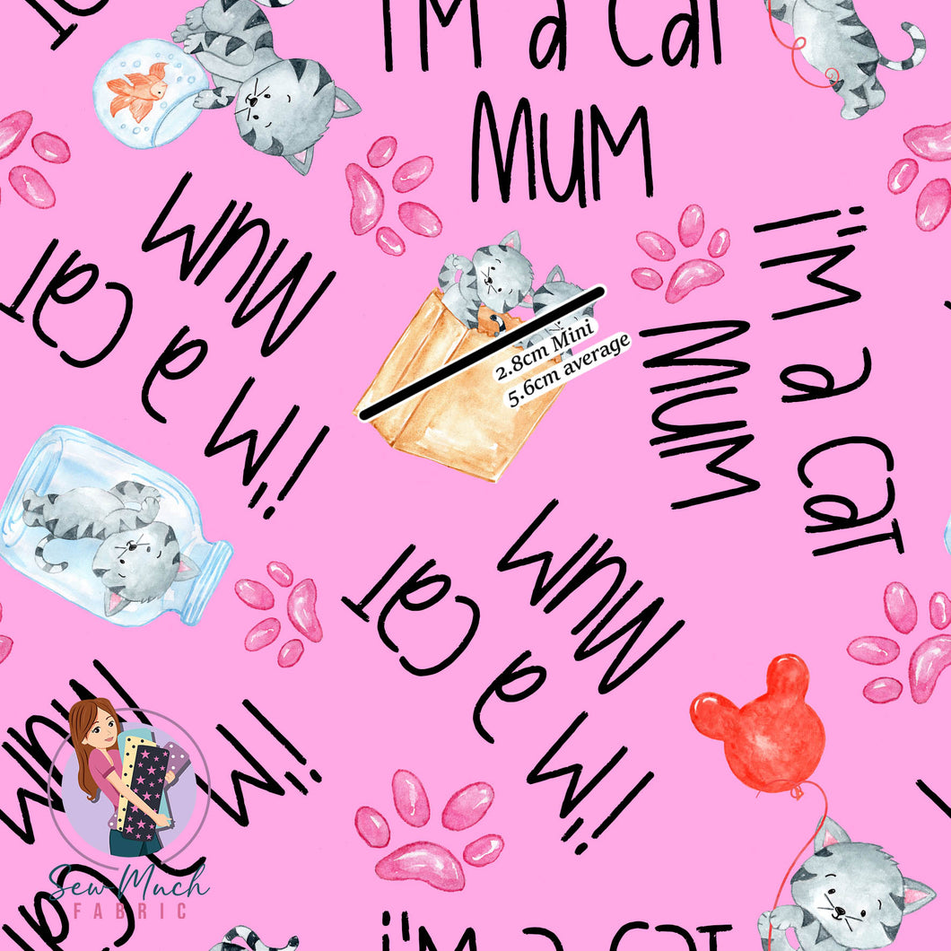 I'm a cat mum | Woven | Retail | Average Scale