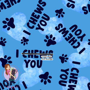 I chews you Blue | Woven | Retail | Average Scale