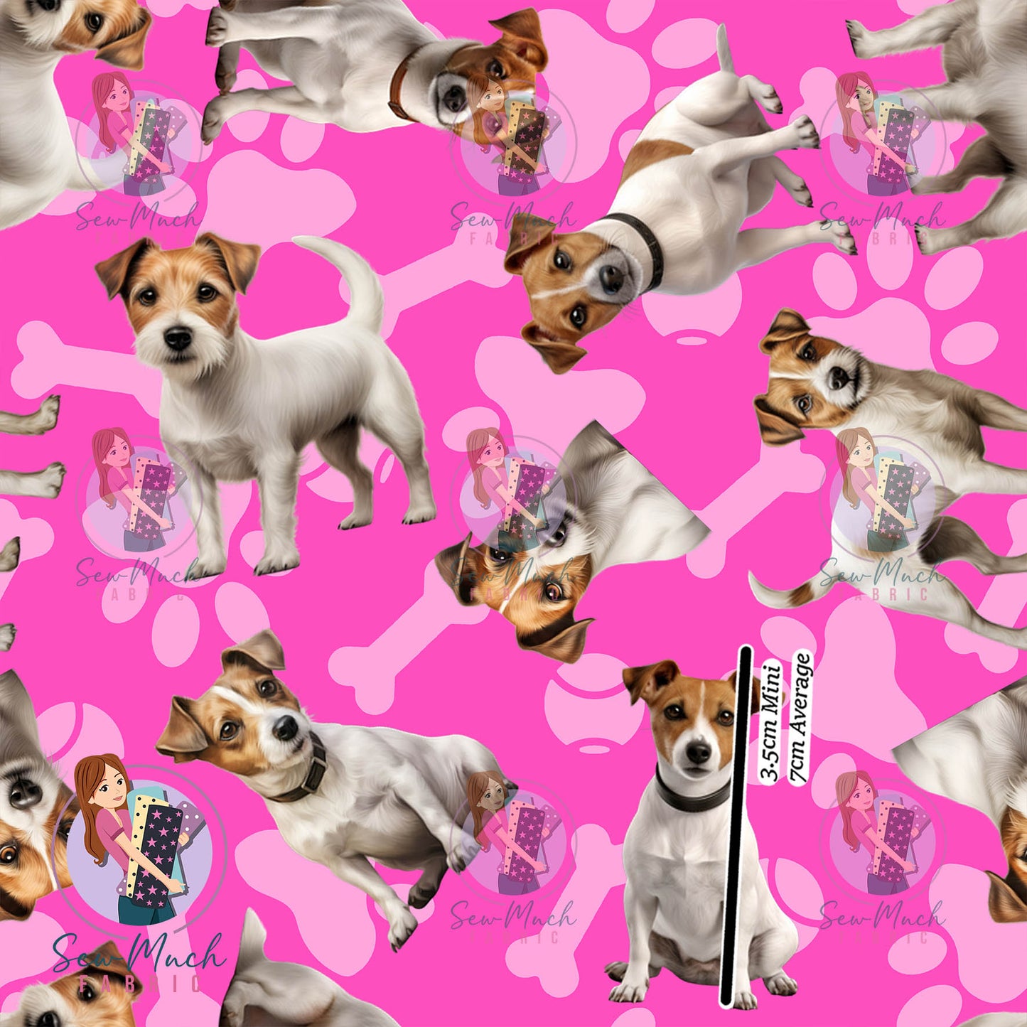 Jack Russell Pink | Woven | Retail | Average Scale