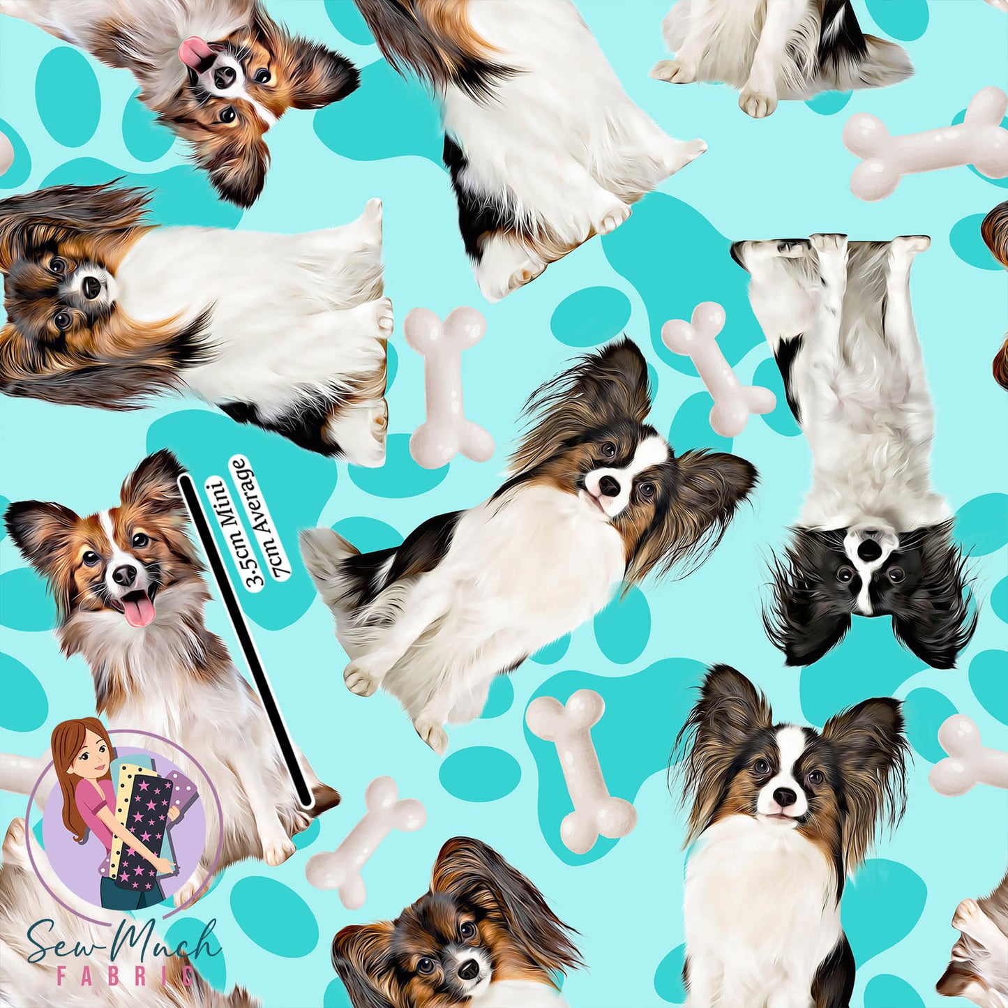 Papillon Dog | Bamboo Lycra | Retail | Average Scale
