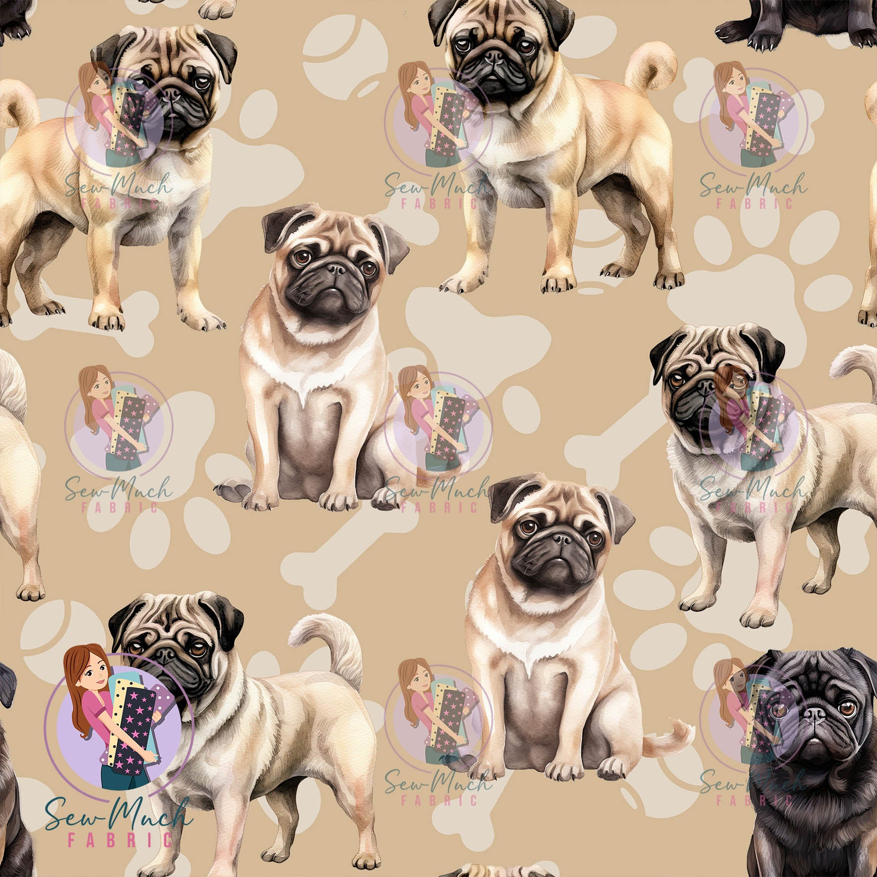 Pug | Pre-Order | – Sew Much Fabric Australia