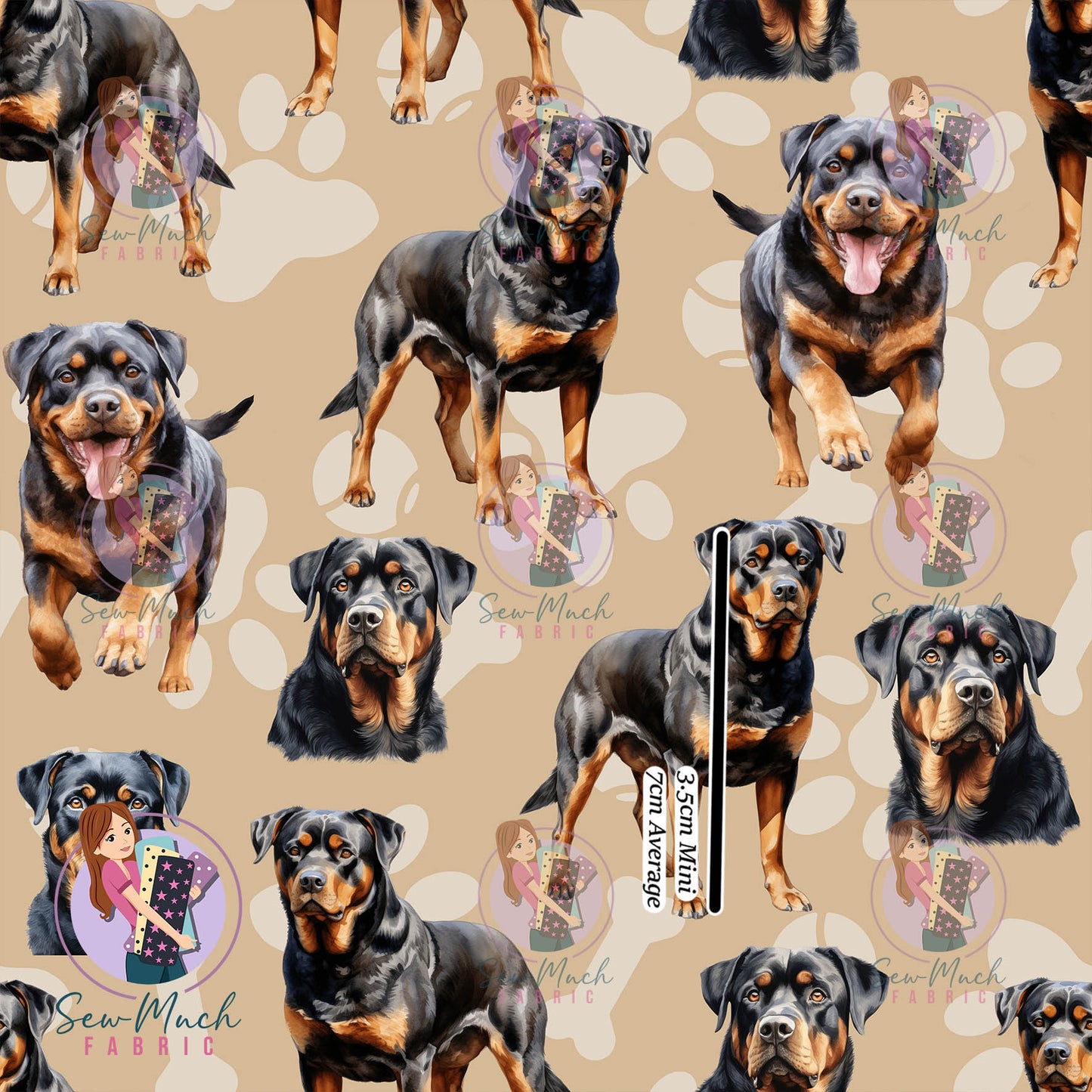 Rottweiler Beige | Woven | Retail | Average Scale