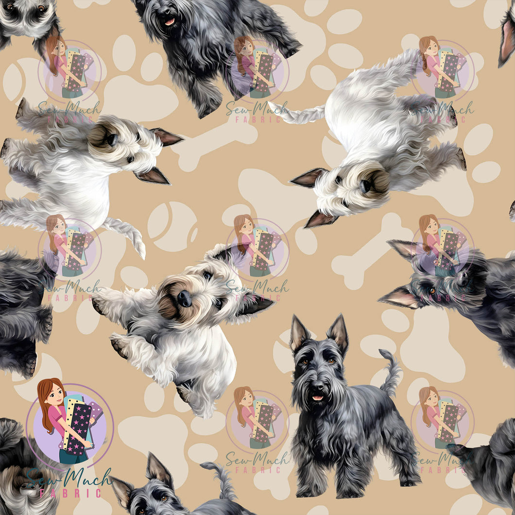 Scottish Terrier Beige | Woven | Retail | Average Scale