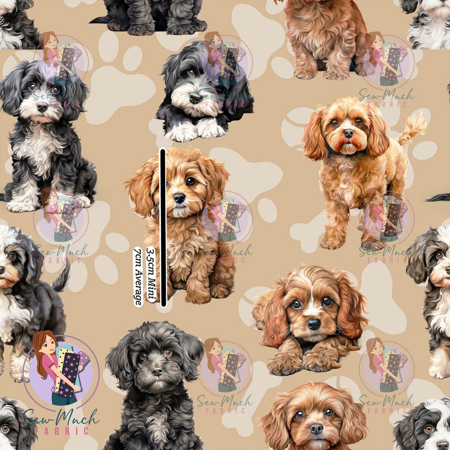 Cavoodle Beige | Canvas | Retail | Average Scale