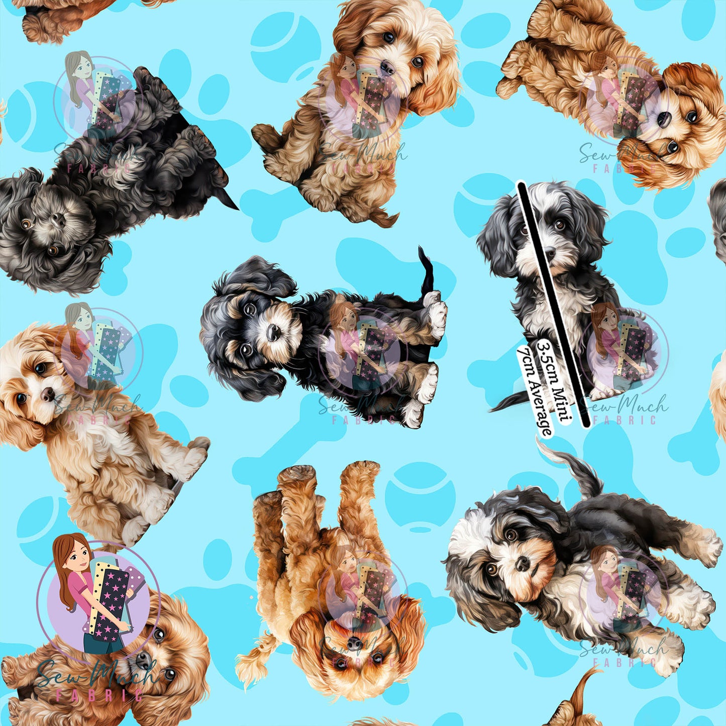 Cavoodle Blue | Woven | Retail | MINI Scale