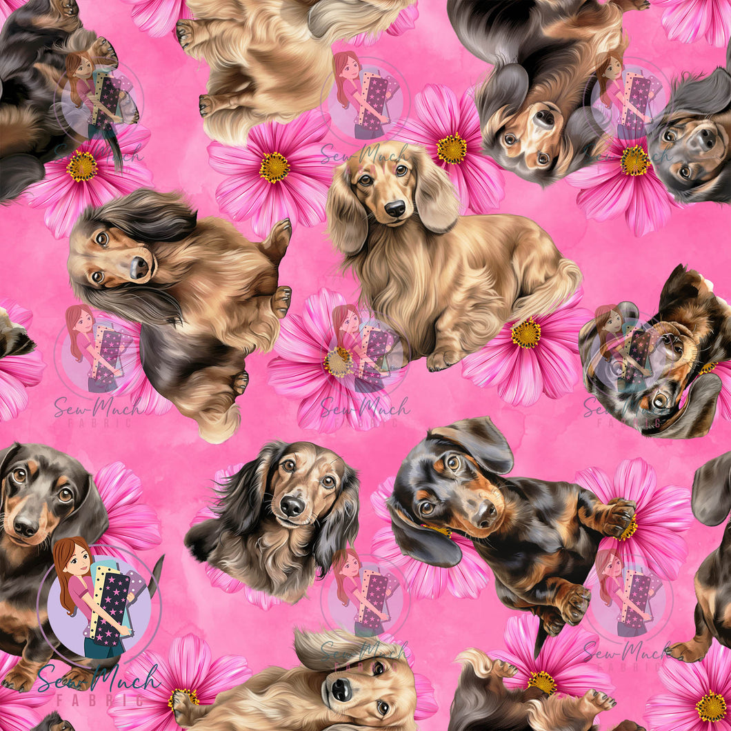 Dachshund Floral | Woven | Retail | Average Scale