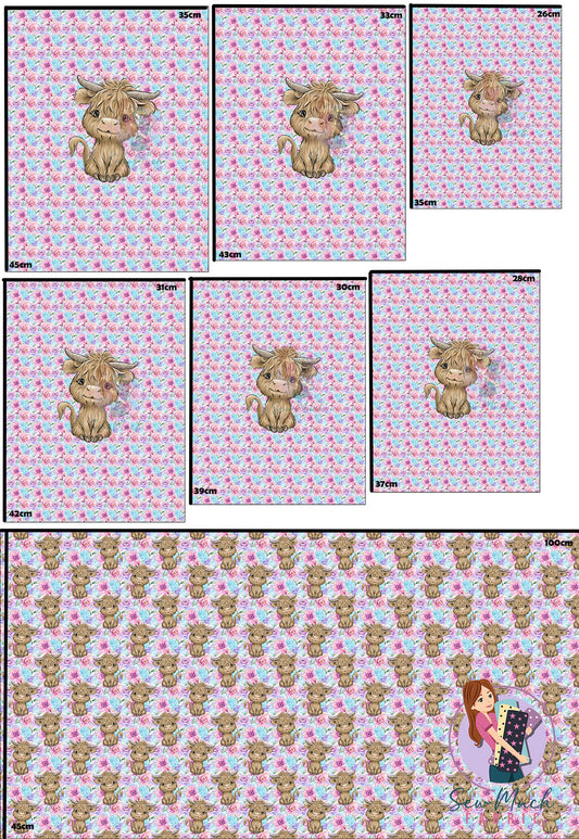 Unlimited Pre-Order: Highland Cow 62 'PANEL FOR ROMPERS'