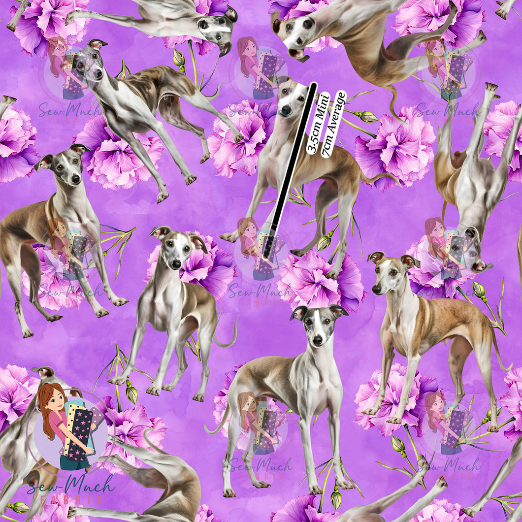 Whippet Floral | Canvas | Retail | MINI Scale