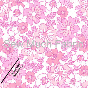 Pink Ditsy Vintage Floral | Canvas | Retail | Average Scale
