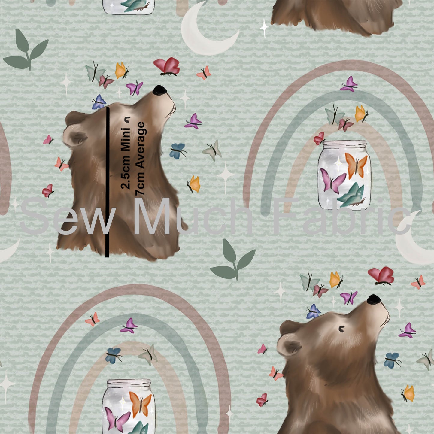 Bears and Rainbows | Bamboo Lycra | Retail | Average Scale