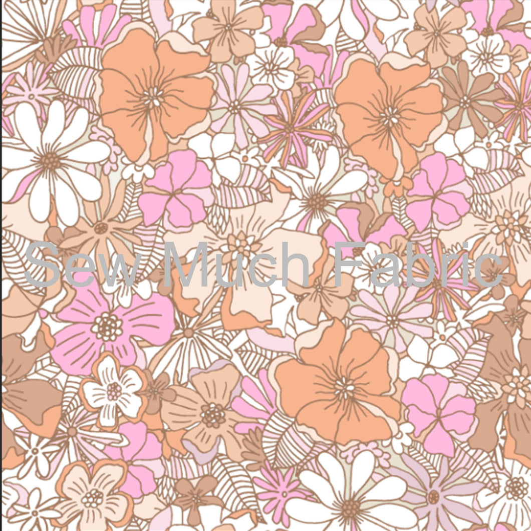 Vintage Orange and Pink Floral | Swim | Retail | Average Scale