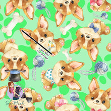 Load image into Gallery viewer, Corgi cute GREEN | Woven | Retail | Average Scale
