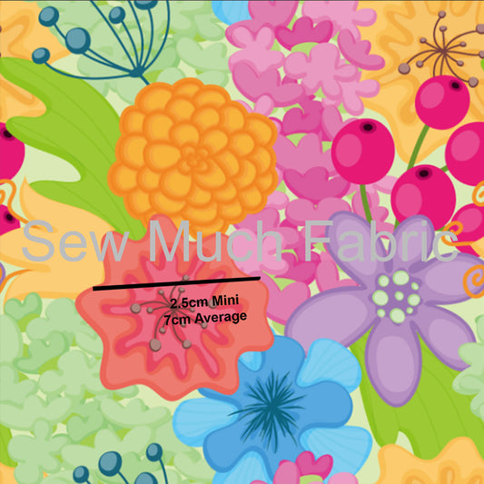 Fun Floral | Bamboo Lycra 230GSM | Retail | Average Scale