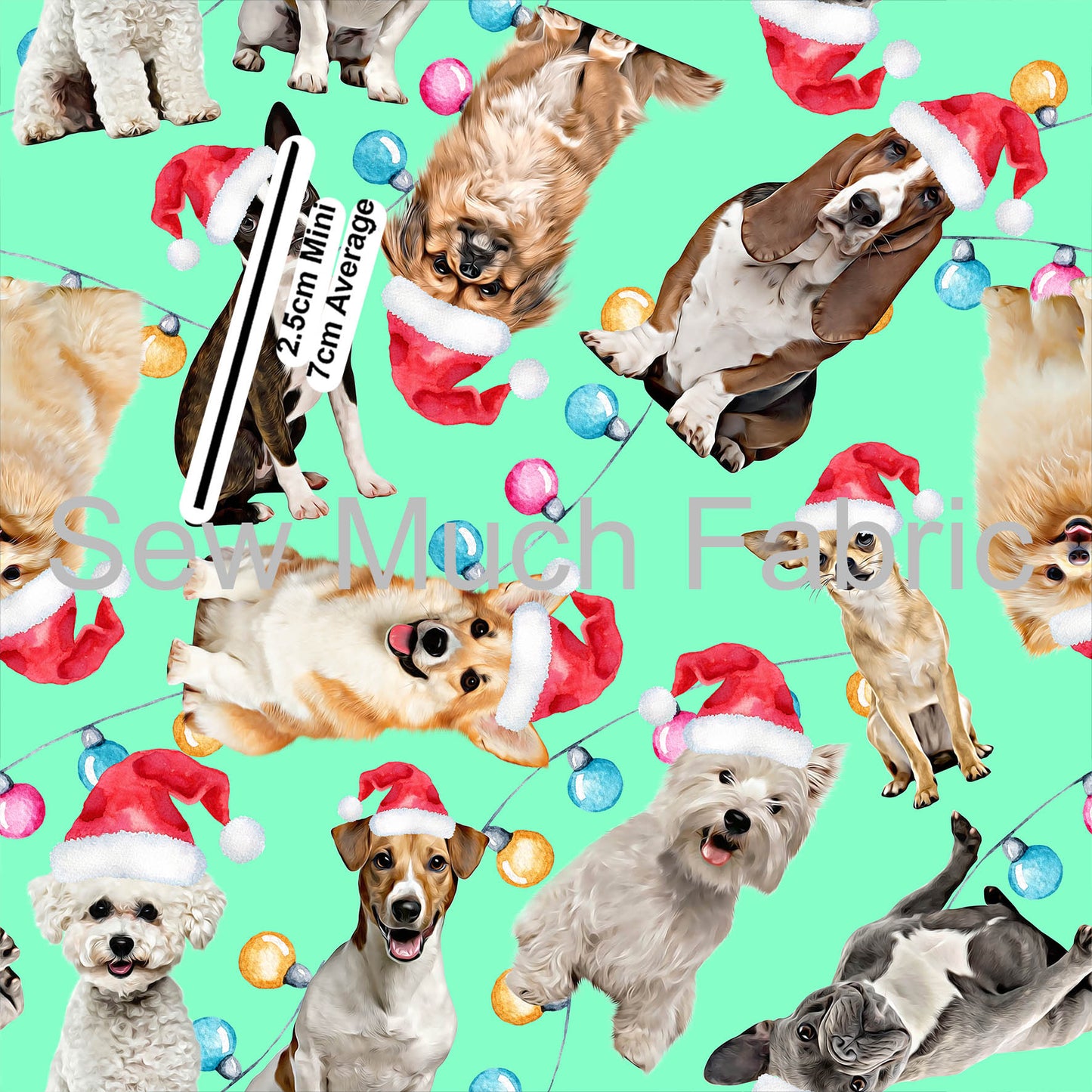 Christmas: Small Dogs | Bamboo Lycra 230GSM | Retail | Average Scale