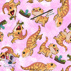 Bearded Dragon cute PINK | Woven | Retail | Average Scale